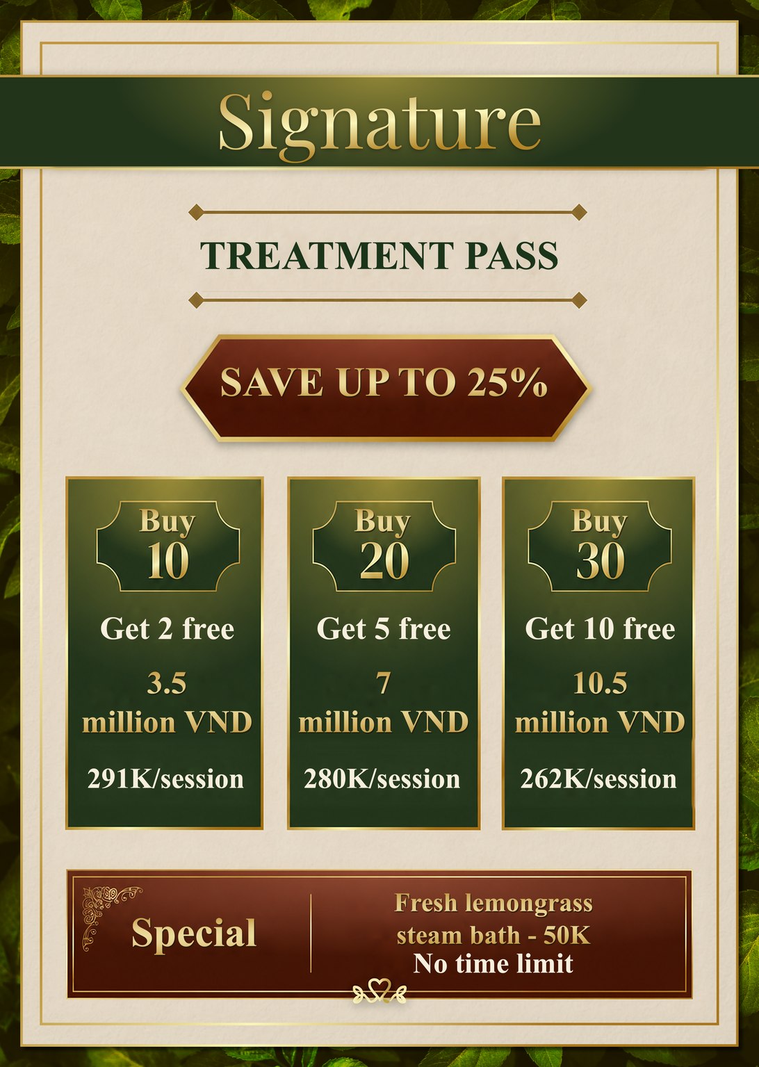 DaBee Spa Buffet prices